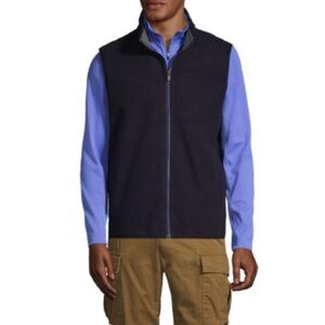 🐟MEN’S NAVY LANDS’END MARINAC FLEECE VEST SIZE 3XL🐟